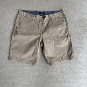 Ted Baker London Chino Shorts Tan Cotton Stretch Flat Front Men's Size 30R